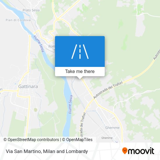 Via San Martino map