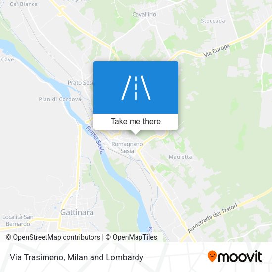 Via Trasimeno map