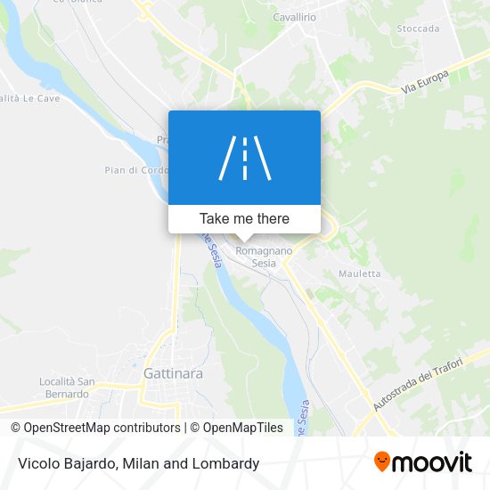 Vicolo Bajardo map