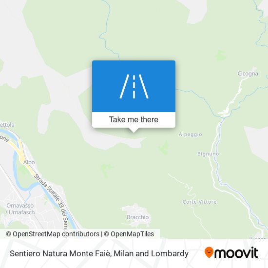 Sentiero Natura Monte Faiè map