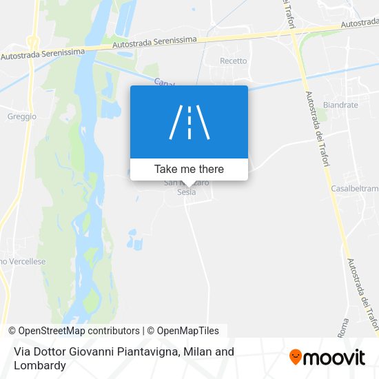Via Dottor Giovanni Piantavigna map