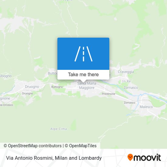 Via Antonio Rosmini map