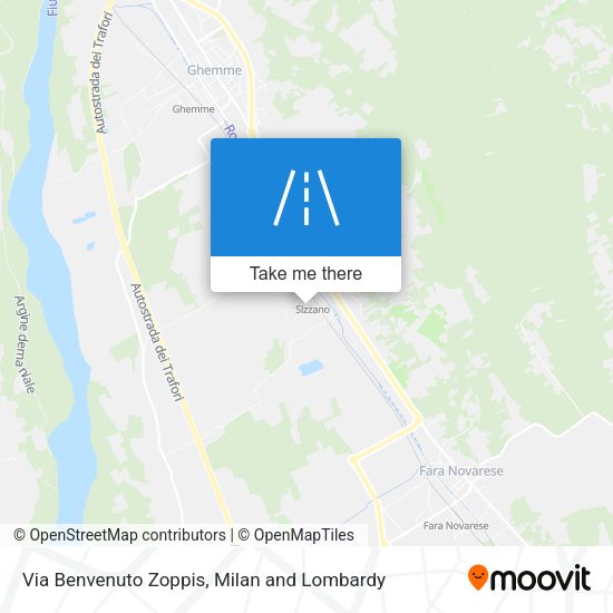 Via Benvenuto Zoppis map