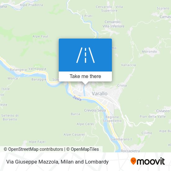 Via Giuseppe Mazzola map