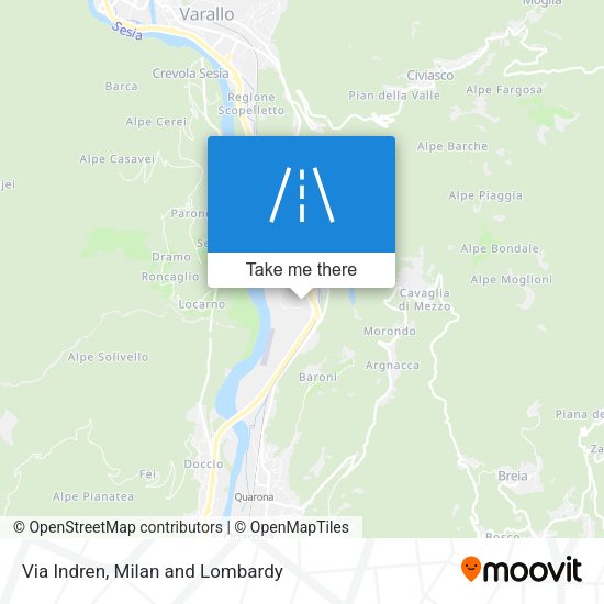 Via Indren map