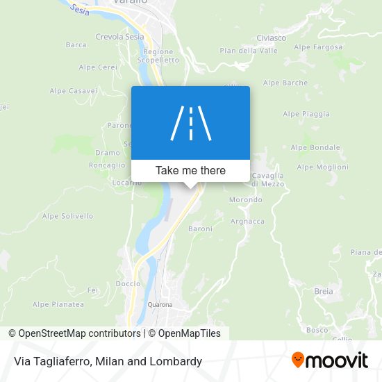 Via Tagliaferro map