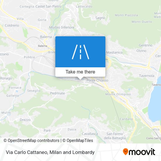Via Carlo Cattaneo map