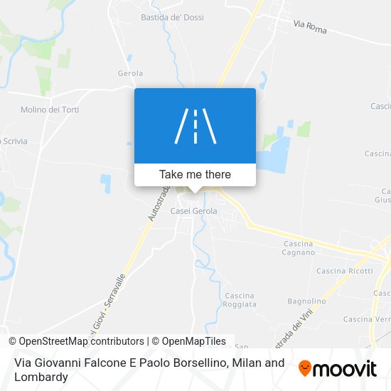 Via Giovanni Falcone E Paolo Borsellino map