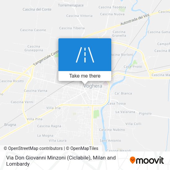 Via Don Giovanni Minzoni (Ciclabile) map