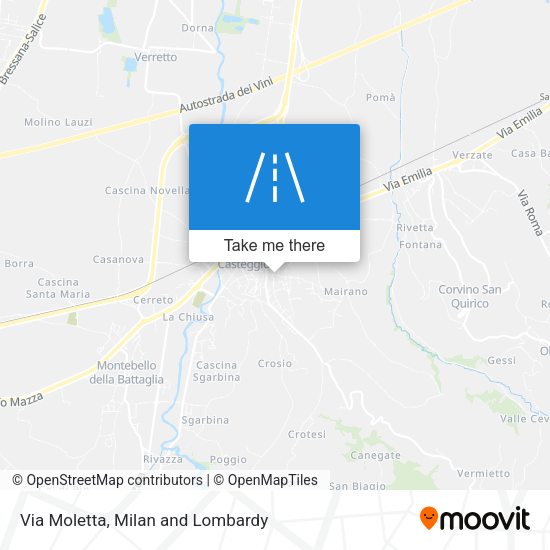 Via Moletta map