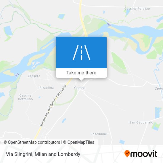 Via Slingrini map