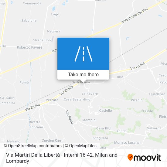 Via Martiri Della Libertà - Interni 16-42 map