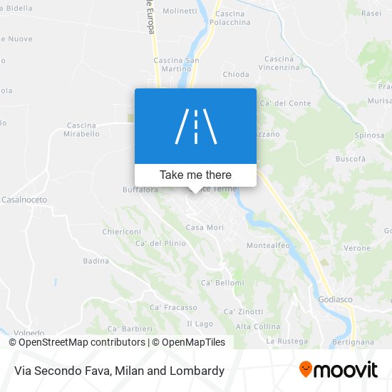 Via Secondo Fava map