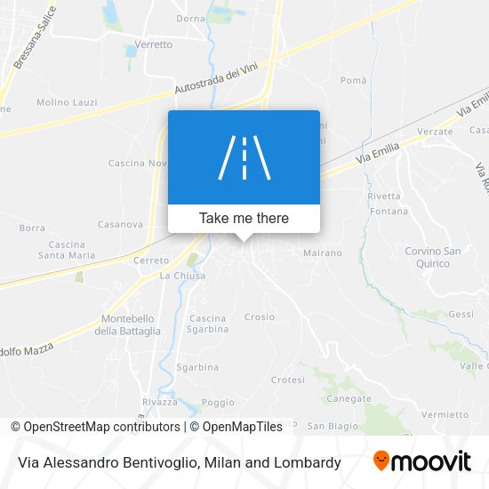 Via Alessandro Bentivoglio map