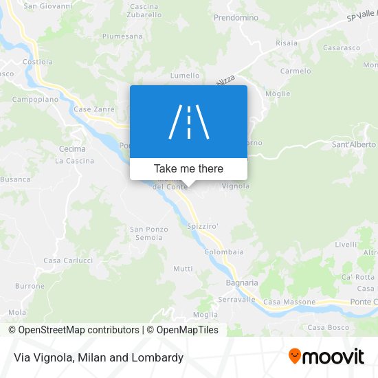 Via Vignola map