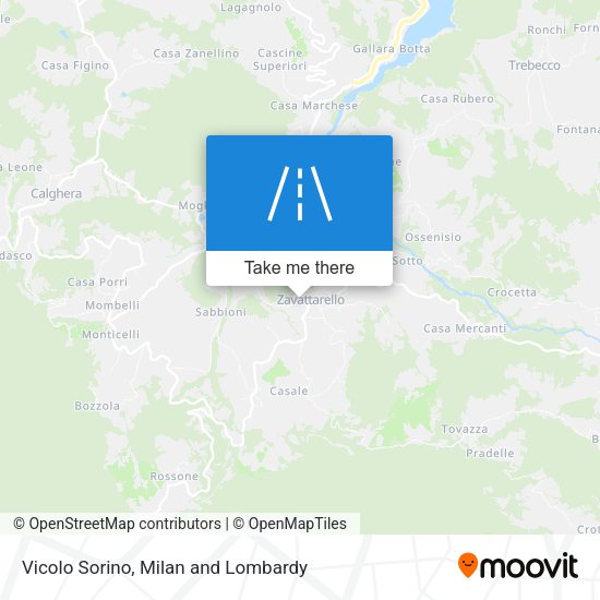 Vicolo Sorino map