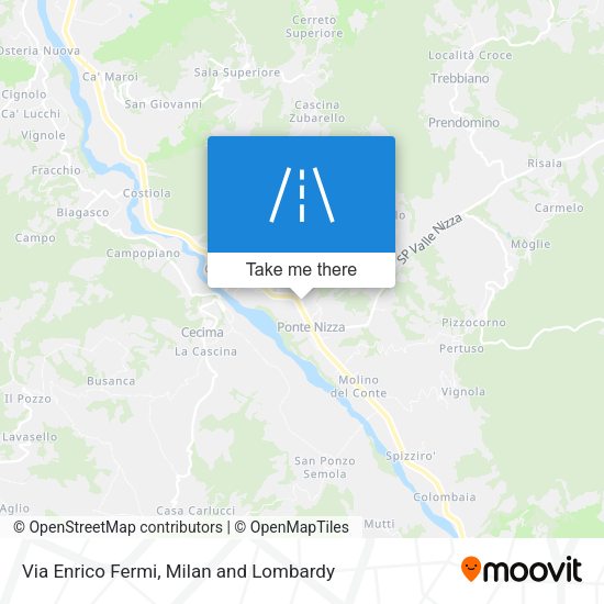 Via Enrico Fermi map