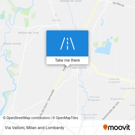 Via Valloni map