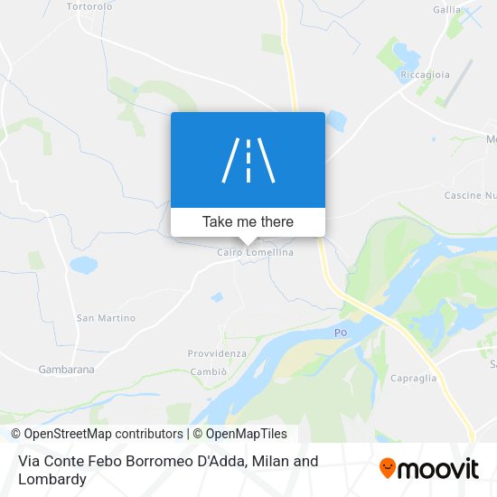 Via Conte Febo Borromeo D'Adda map