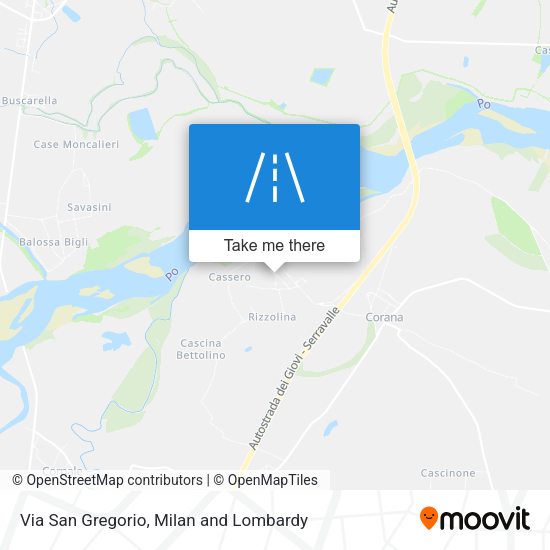Via San Gregorio map