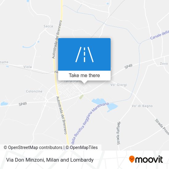 Via Don Minzoni map