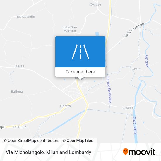 Via Michelangelo map