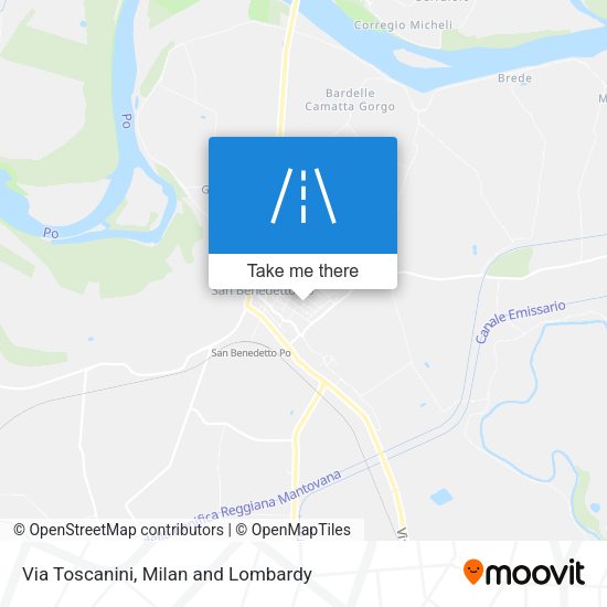 Via Toscanini map