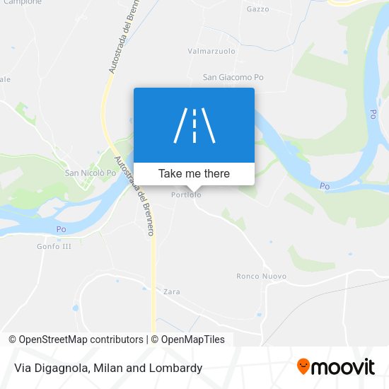 Via Digagnola map