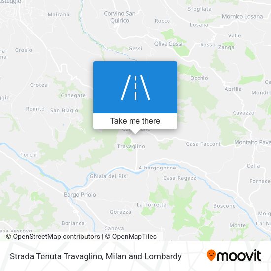 Strada Tenuta Travaglino map