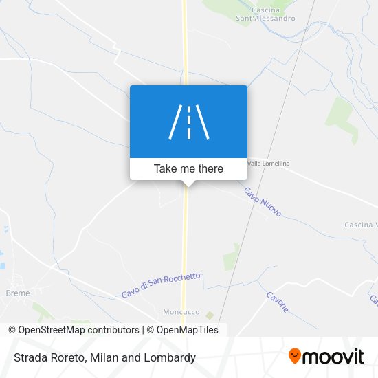 Strada Roreto map
