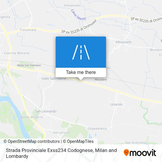 Strada Provinciale Exss234 Codognese map