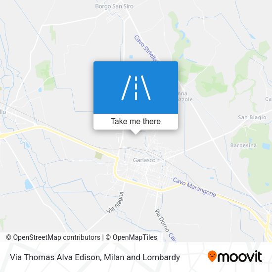 Via Thomas Alva Edison map