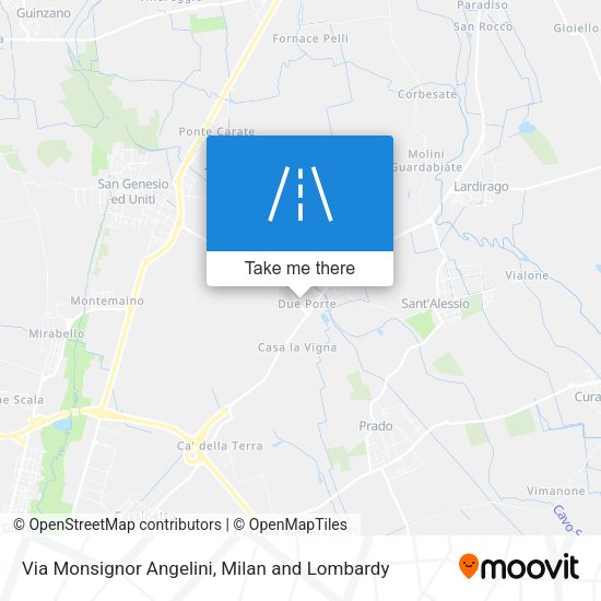 Via Monsignor Angelini map