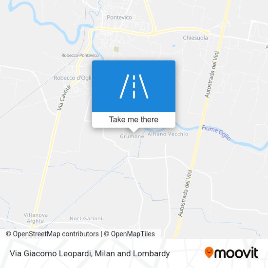 Via Giacomo Leopardi map