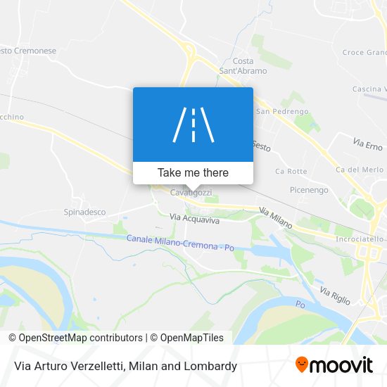Via Arturo Verzelletti map