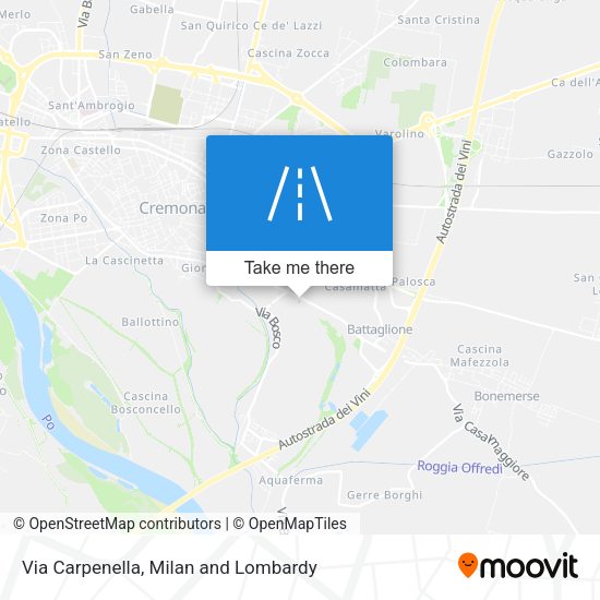 Via Carpenella map
