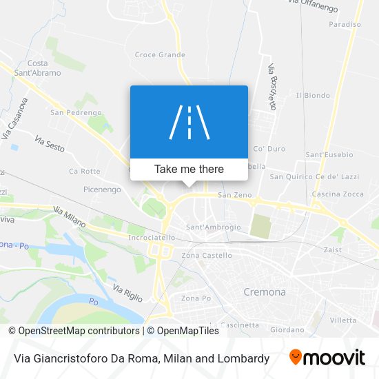 Via Giancristoforo Da Roma map