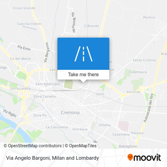 Via Angelo Bargoni map