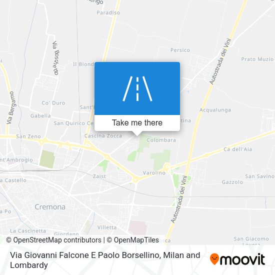 Via Giovanni Falcone E Paolo Borsellino map