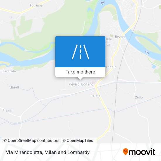 Via Mirandoletta map