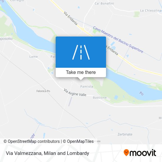 Via Valmezzana map