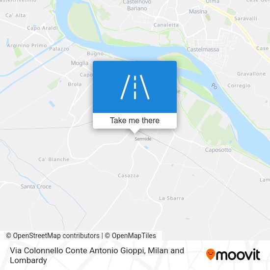 Via Colonnello Conte Antonio Gioppi map