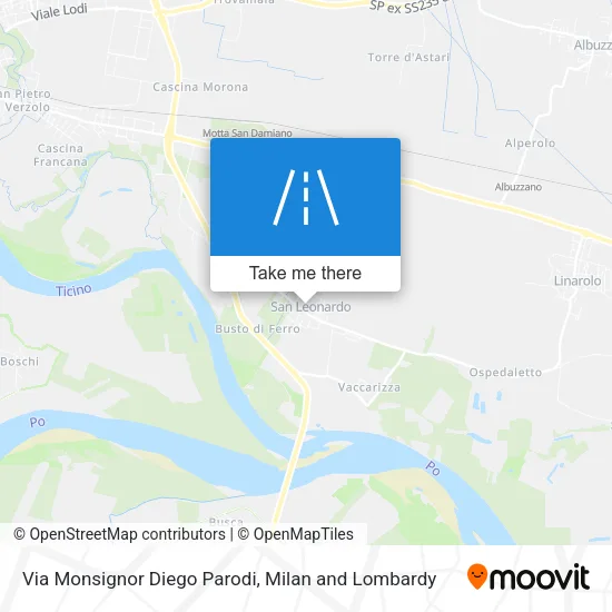 Via Monsignor Diego Parodi map