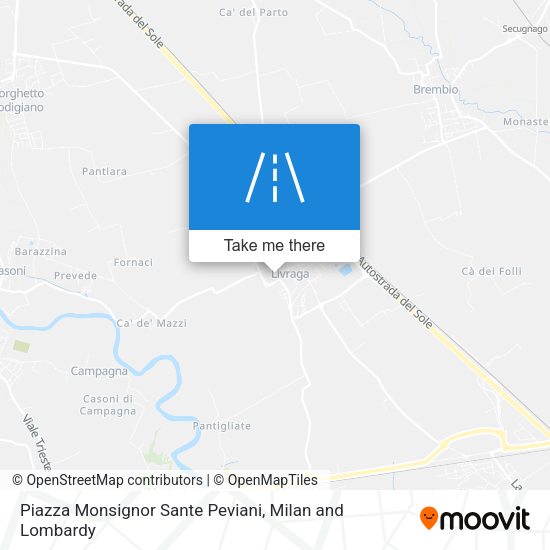 Piazza Monsignor Sante Peviani map