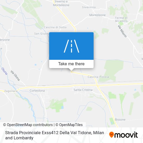 Strada Provinciale Exss412 Della Val Tidone map