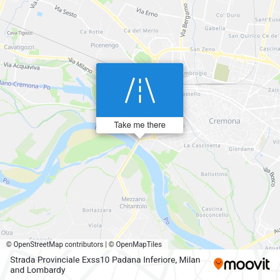 Strada Provinciale Exss10 Padana Inferiore map