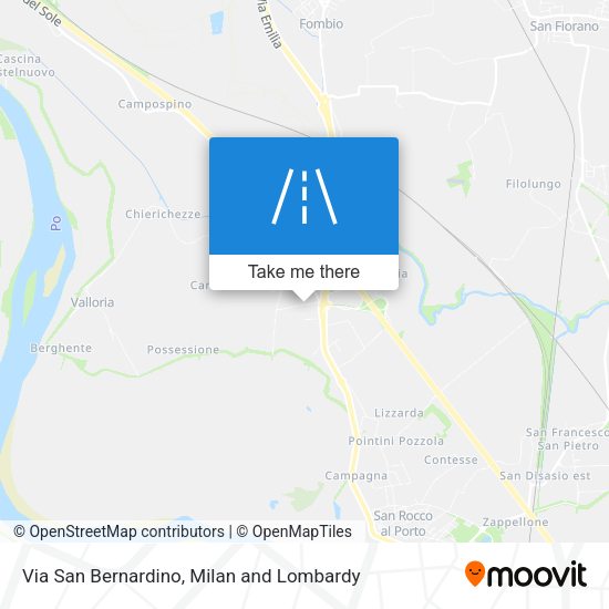Via San Bernardino map