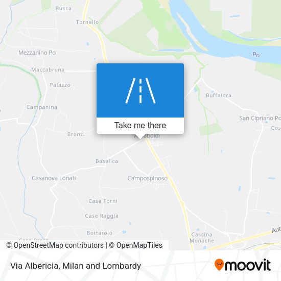 Via Albericia map