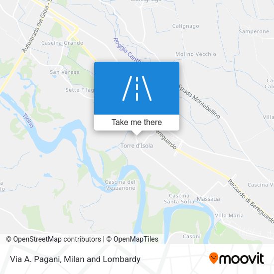 Via A. Pagani map