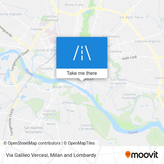 Via Galileo Vercesi map